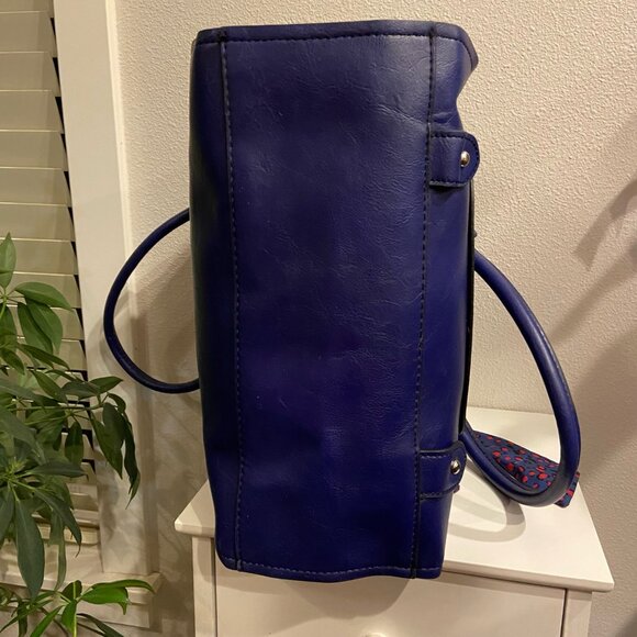 London Fog Royal Blue Structured Tote Bag - Picture 4 of 10